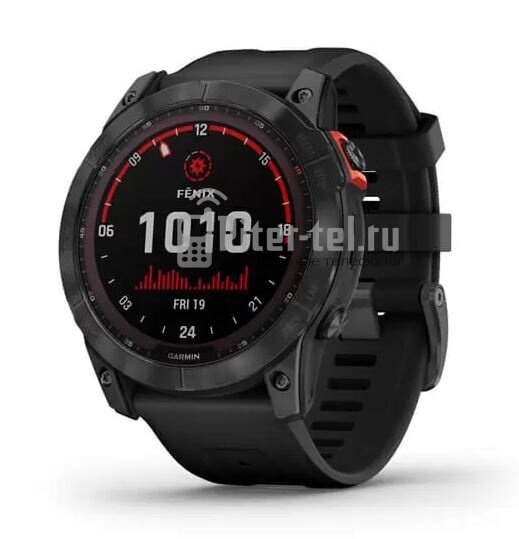 Умные часы Garmin Fenix 7X Solar, Сланцево-серый с черным ремешком