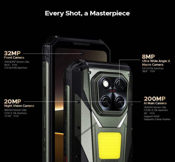 Смартфон Doogee V Max Play Projector 16/512Gb Armor Black