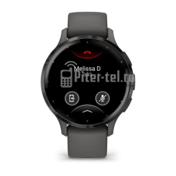 Умные часы Garmin Venu 3S 41mm Advanced GPS Smartwatch Pebble Gray с темно-серым ремешком