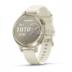 Умные часы Garmin Lily 2 Active Lunar Gold/Bone со светло-бежевым ремешком