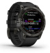 Умные часы Garmin Fenix 7S Sapphire Solar, титановый угольно-серый с черным ремешком